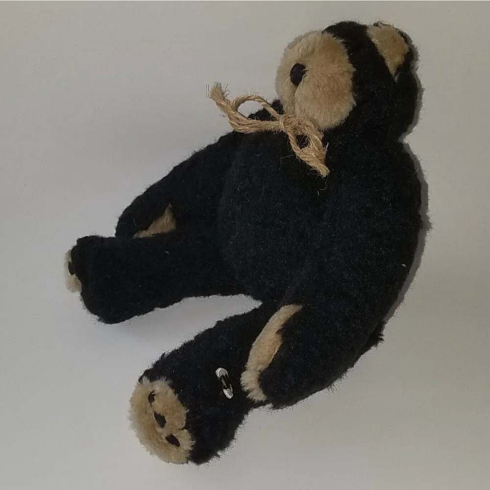 Black Brown Teddy Bear Plush Jointed 10